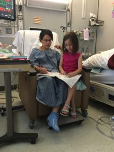 Balog with daughter at hospital 